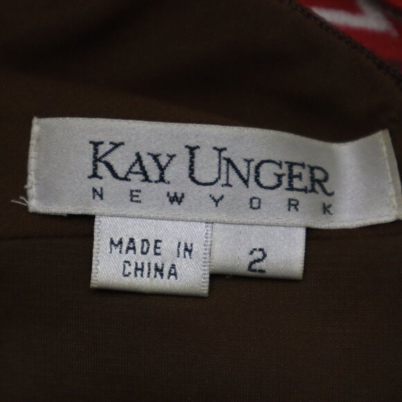 Kay Unger Babydoll Dress Womens 2 Multi Boho Resort Brunch Cocktail Going Out - Picture 2 of 16